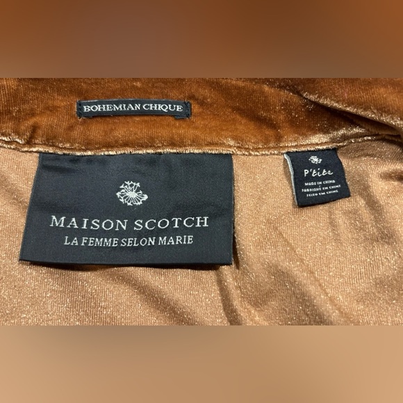 Scotch & Soda Gold Velvet Blazer - Picture 2 of 7